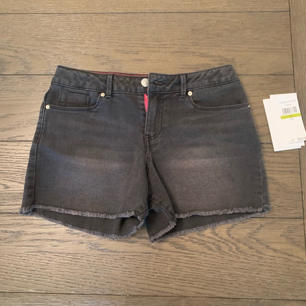 Black Calvin Klein Jean Shorts. Girls Size 14.